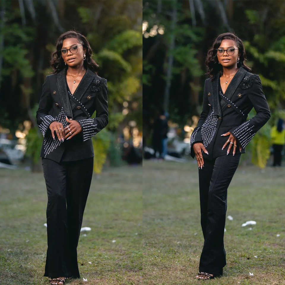 Women Formal Wear Designers - Unique Design Pearls Beads Women Pants