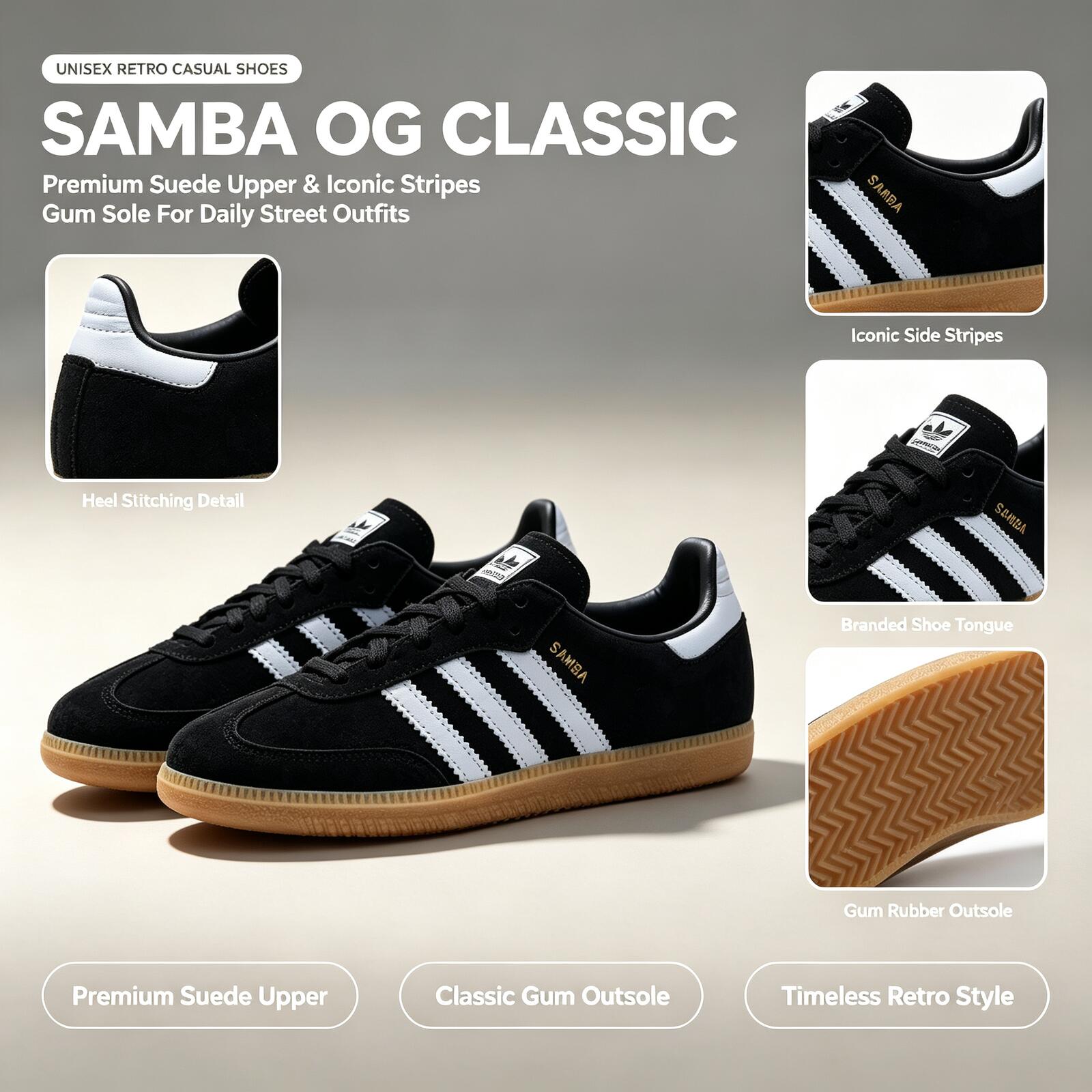 Adidas Shoes Samba - Official Adidas Genuine SAMBA OG IH6850