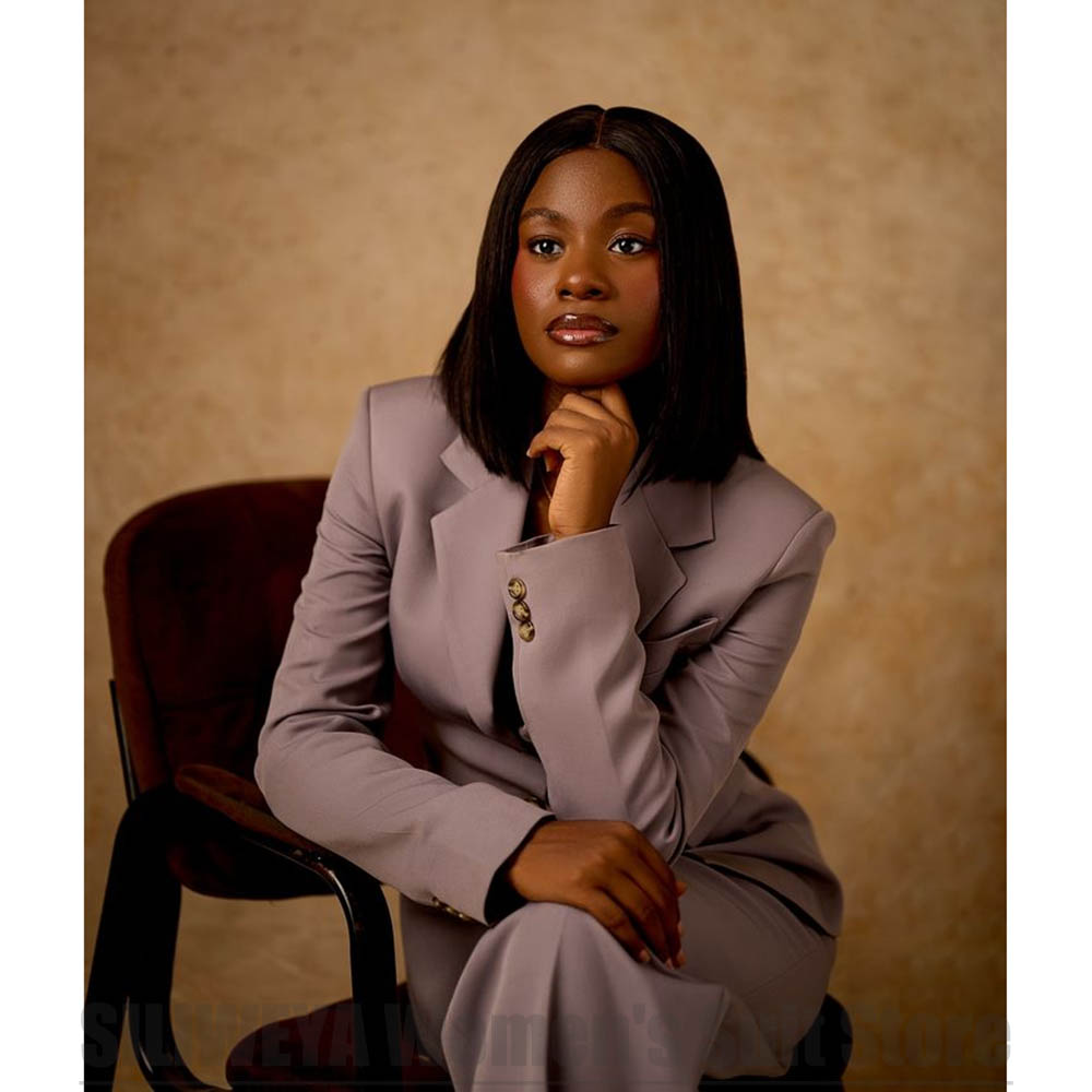 Chic Women Suit Notch Lapel Si - Women'S Formal Wear Pants Suit review and price