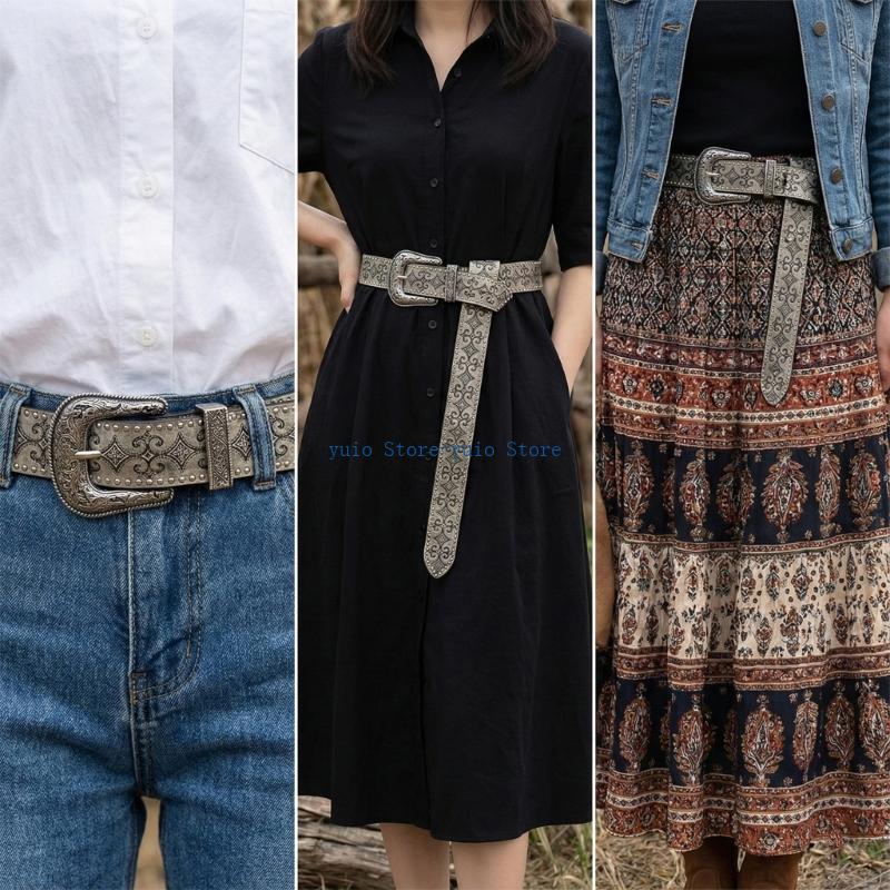 X7XB Retro Western Pattern Riv - Women Formal Wear Designers review and price