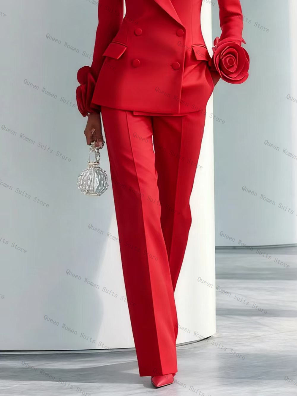 Luxury Red Women Suit Set 2 Pc - Women Formal Wear For Party review and price
