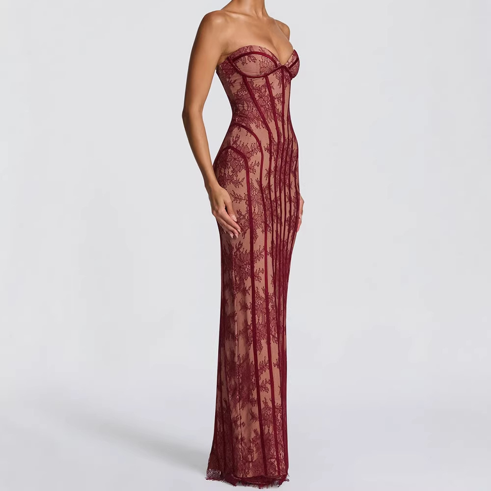Strapless Bodycon Maxi Dress f - Women Formal Wear For Party review and price